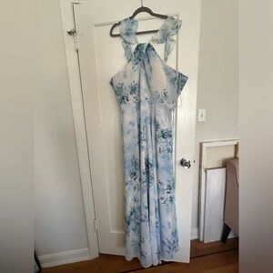 New with tags floral floor length halter dress.